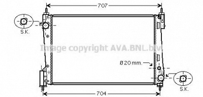 AVA QUALITY COOLING ol2423 -  Радиатор, охлаждение двигателя
